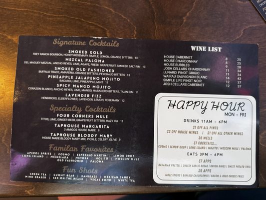 Menu photo 4 Four Corners Taphouse Peoria, AZ