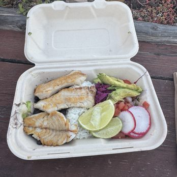Hook Fish at Proof Lab Beer Garden - Grilled fish plate - Seafood Near Me - Mill Valley, California