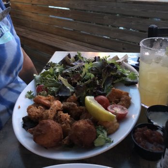 Down Under Restaurant - Fried shrimp dinner with side salad - Seafood Near Me - Fernandina Beach, Florida