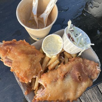 Red Fish Blue Fish - salmon fish & chips meal and a lil cup o' chowda - Fish & Chips Near Me - Victoria, British Columbia Red Fish Blue Fish - salmon fish & chips meal and a lil cup o' chowda - Fish & Chips Near Me - Victoria, British Columbia