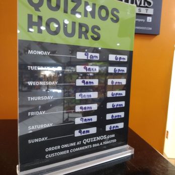 Quiznos - Updated hours for the airport - Sandwiches Near Me - Spokane, Washington Quiznos - Updated hours for the airport - Sandwiches Near Me - Spokane, Washington