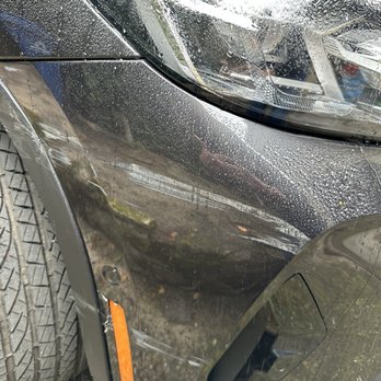 Jerry Graham's Auto Body - Damage to the car that you could see. Very hard to see on a dark car! - Body Shops Near Me - Monterey, California Jerry Graham's Auto Body - Damage to the car that you could see. Very hard to see on a dark car! - Body Shops Near Me - Monterey, California