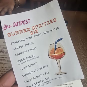 The Outpost American Tavern - Summer Spritzes - Bars Near Me - Baltimore, Maryland