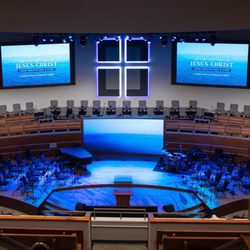 First Baptist Church of Jacksonville - Auditorium and stage from the balcony.