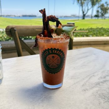 Feast and Fareway - Bloody Mary with candied bacon - American Near Me - Coronado, California