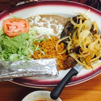Ebin Ezers - Steak fajitas with beans and Spanish rice. Very tasty. - Mexican Near Me - Albany, Kentucky Ebin Ezers - Steak fajitas with beans and Spanish rice. Very tasty. - Mexican Near Me - Albany, Kentucky