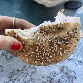 Olde Brooklyn Bagel Shoppe - More heavily seasoned on the bottom - Bagels Near Me - Brooklyn, New York Olde Brooklyn Bagel Shoppe - More heavily seasoned on the bottom - Bagels Near Me - Brooklyn, New York
