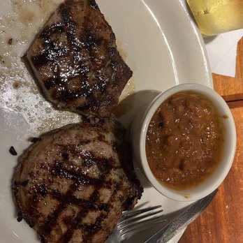 Charleston's - Pork chops with baked beans - American Near Me - Norman, Oklahoma Charleston's - Pork chops with baked beans - American Near Me - Norman, Oklahoma