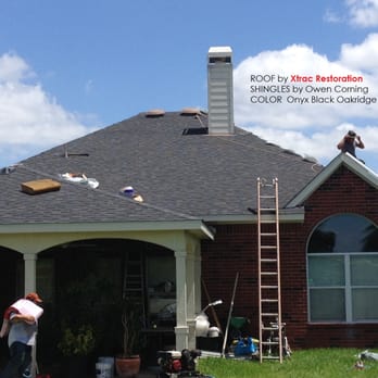 Xtrac Restoration - ROOF by Xtrac Restoration  SHINGLES by Owen Corning  COLOR Onyx Black Oakrdige Lifetime - Roofing Near Me - Houston, Texas