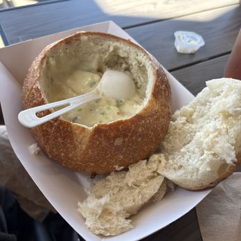 Chowder Hut - Clam chowder. Delicious!!!! In sourdough. - Seafood Near Me - San Francisco, California