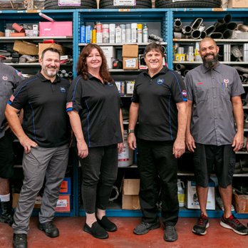 Master Auto Care - Meet the team! From left to right: Bonifacio, Mitch, John, Lynn, Doug, Nicholas, and Brent. - Auto Repair Near Me - Jupiter, Florida