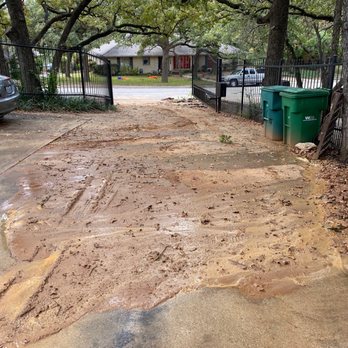Hobert Pools & Spas - Driveway we had to clean up in the mud - Pool & Hot Tub Service Near Me - Murphy, Texas