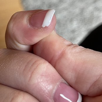 50 Shades Nails & Spa - Missed painting the edge - Nail Salons Near Me - Murrells Inlet, South Carolina