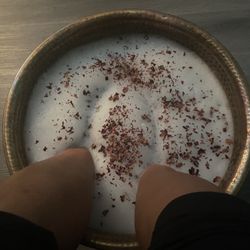 Southport Massage & Foot Retreat - Rose foot soak.