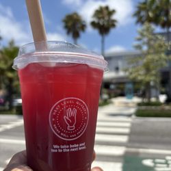 A refreshing Berry Hibiscus on this nice 70 degree day (16 oz)