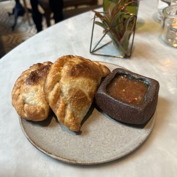Mostrador NYC - a plate of pastries and dipping sauce - Breakfast & Brunch Near Me - New York, New York Mostrador NYC - a plate of pastries and dipping sauce - Breakfast & Brunch Near Me - New York, New York