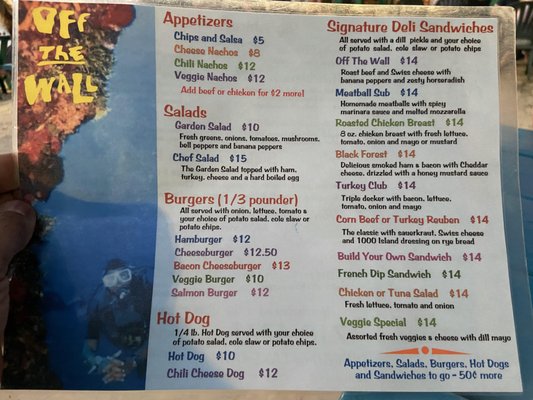Menu photo 3 Off the Wall St Croix, VI