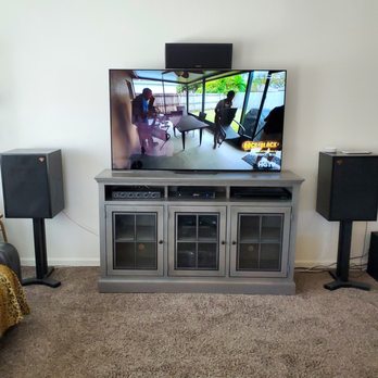 Encore Mattress Discounters & A/V Design - Living Room set up with new stereo cabinet. - Mattresses Near Me - Fernley, Nevada Encore Mattress Discounters & A/V Design - Living Room set up with new stereo cabinet. - Mattresses Near Me - Fernley, Nevada