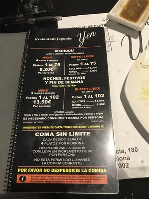 Menu photo 2 Yen Barcelona, B