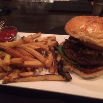 Prhyme - Bleu burger with fries - Steakhouses Near Me - Tulsa, Oklahoma