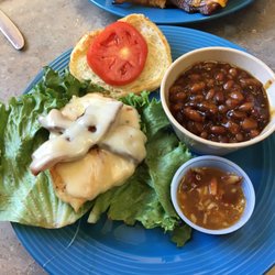 Firehouse Bar & Lounge - Gettysburger with baked beans Ang bacon jam! Yum!