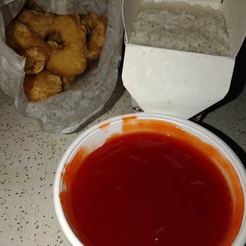 China Wok - Sweet and Sour Shrimp, Sweet and Sour Sauce, White Rice as they ran out of the fried rice that they failed to tell the customer. - Chinese Near Me - Chatsworth, Georgia China Wok - Sweet and Sour Shrimp, Sweet and Sour Sauce, White Rice as they ran out of the fried rice that they failed to tell the customer. - Chinese Near Me - Chatsworth, Georgia