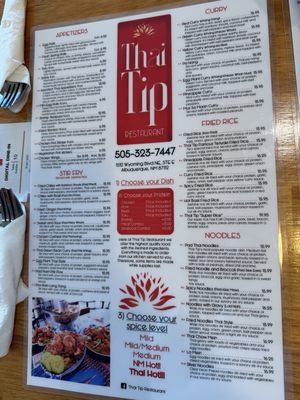 Menu photo 1 Thai Tip Albuquerque, NM
