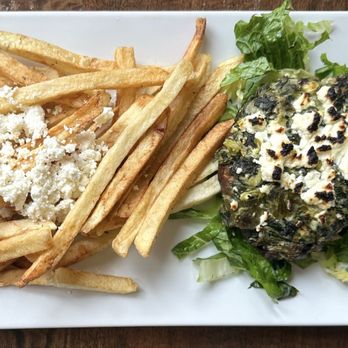 Maria's Mediterranean - Stuffed Portobello and fries - Seafood Near Me - Bayside, New York Maria's Mediterranean - Stuffed Portobello and fries - Seafood Near Me - Bayside, New York