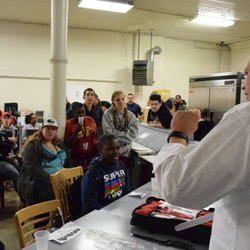 People's Restaurant Equipment - Ypsilanti Schools students recieve lunch and a demonstration from Dorsey Schools Chef @ Peoples Restaurant Equipment Company.