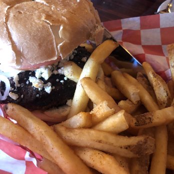 Rainier Bar & Grill - Kobe burger with blue cheese & bacon - Bars Near Me - Enumclaw, Washington Rainier Bar & Grill - Kobe burger with blue cheese & bacon - Bars Near Me - Enumclaw, Washington