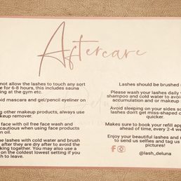 They provided me with an aftercare card and a eyelash spoolie. They provided me with an aftercare card and a eyelash spoolie.