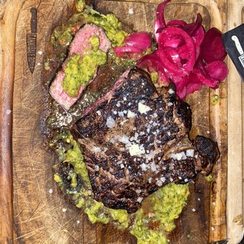 Cannibale Royale - Ribeye steak with chimichurri sauce - Brasseries Near Me - Amsterdam, New Hampshire Cannibale Royale - Ribeye steak with chimichurri sauce - Brasseries Near Me - Amsterdam, New Hampshire