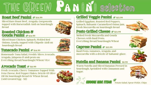 Menu photo 3 The Green Panini Miramar Beach, FL Menu photo 3 The Green Panini Miramar Beach, FL