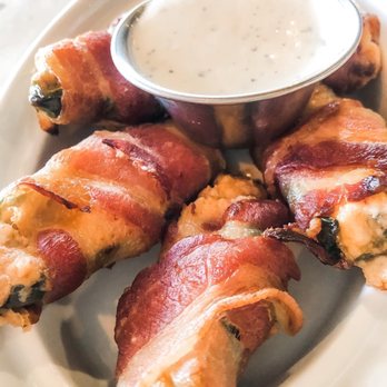 Pecan House Grill - Brisket stuffed bacon-wrapped jalapeños soooo good! - Seafood Near Me - San Saba, Texas