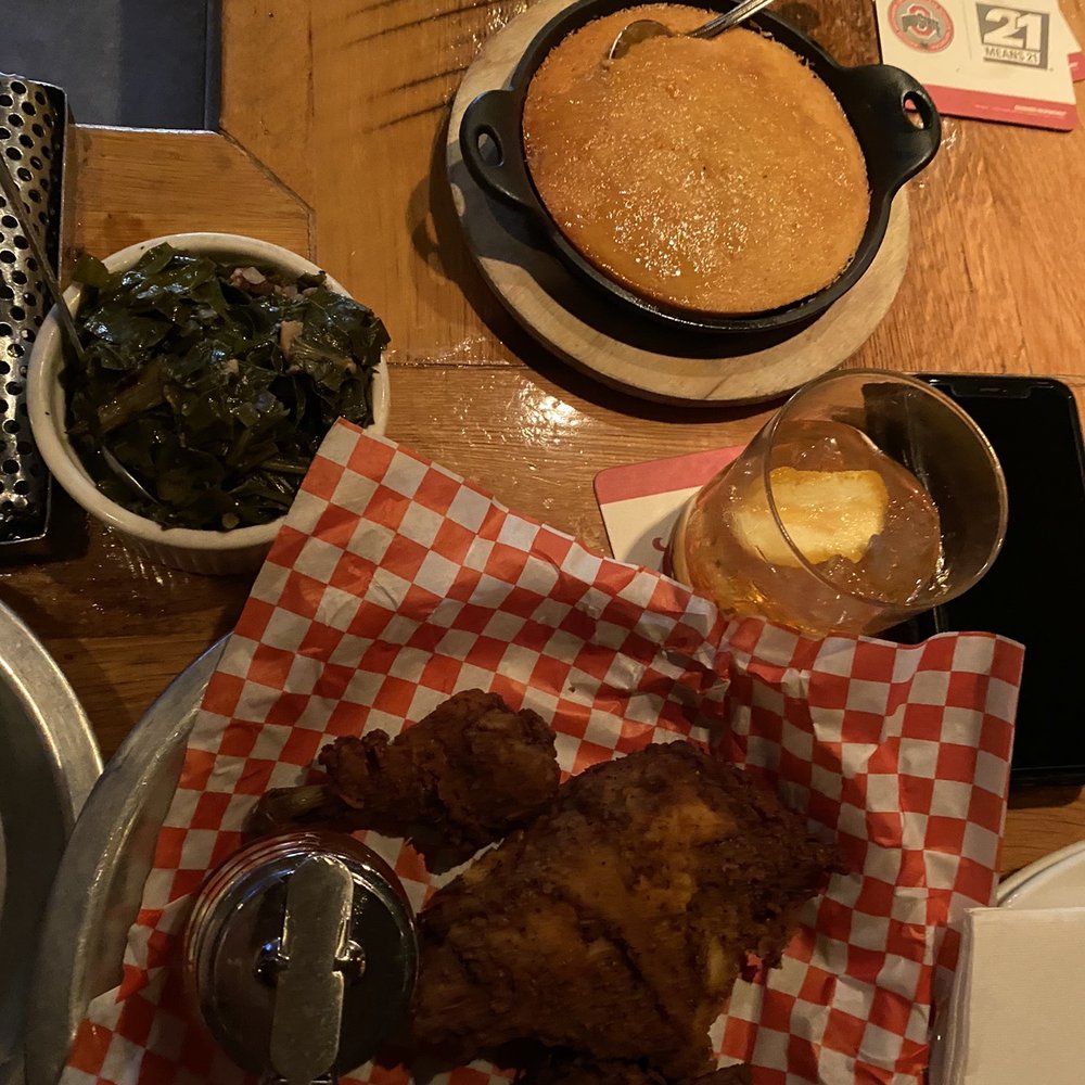The Eagle OTR - 1/2 Chicken + greens + cornbread - American Near Me - Cincinnati, Ohio The Eagle OTR - 1/2 Chicken + greens + cornbread - American Near Me - Cincinnati, Ohio
