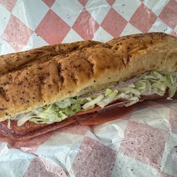 Goodcents - 8" Italian- Garlic pepper bread, lettuce, onion & mayo. So good!! - Sandwiches Near Me - Katy, Texas