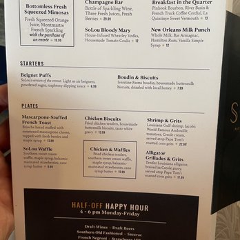 SoLou - Menu - New American Near Me - Baton Rouge, Louisiana SoLou - Menu - New American Near Me - Baton Rouge, Louisiana