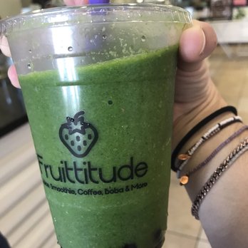 Fruittitude - Green mango smoothie with boba - Bubble Tea Near Me - La Jolla, California