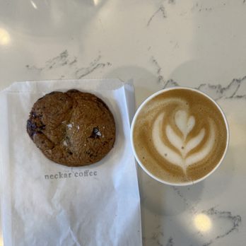 Neckar Coffee - Chocolate chip cookie with oat milk latte - Coffee & Tea Near Me - Boise, Idaho Neckar Coffee - Chocolate chip cookie with oat milk latte - Coffee & Tea Near Me - Boise, Idaho