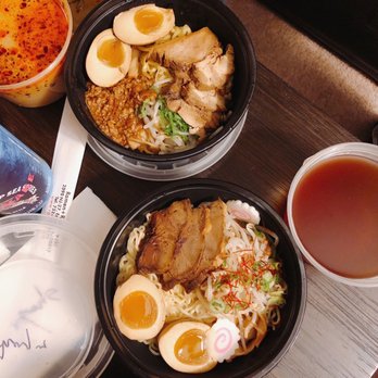 Rayaki - Edison - At top, spicy miso ramen; at bottom, shoyu ramen - Ramen Near Me - Edison, New Jersey Rayaki - Edison - At top, spicy miso ramen; at bottom, shoyu ramen - Ramen Near Me - Edison, New Jersey