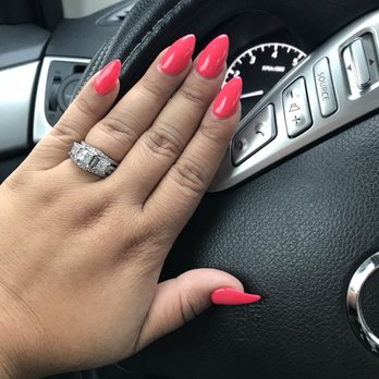VS Nail Lounge - Beautiful nails by Karen. I asked for almond shape - Nail Salons Near Me - Whittier, California