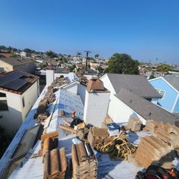 New roof, new underlayment, new flashings, reuse as many of the old tiles as possible! New roof, new underlayment, new flashings, reuse as many of the old tiles as possible!