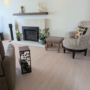 Bay Fireside Pros - Here is our new living room fireplace with additional work of tile and paint added to our initial project after removing carpet. - Chimney Sweeps Near Me Bay Fireside Pros - Here is our new living room fireplace with additional work of tile and paint added to our initial project after removing carpet. - Chimney Sweeps Near Me