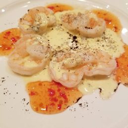 Shrimp in a gorgonzola cream sauce with hot pepper relish - it was IN. SANELY. good.