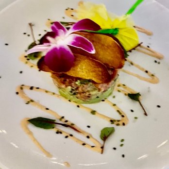 Baci Restaurante - Tuna Tartare Avocado, English Cucumber, Mizo Glaze And Crostini - Italian Near Me - Staten Island, New York Baci Restaurante - Tuna Tartare Avocado, English Cucumber, Mizo Glaze And Crostini - Italian Near Me - Staten Island, New York