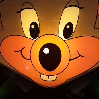 Chuck E. Cheese - the face of a cartoon character - Pizza Near Me - Miami, Florida