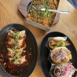 K.F.C Bao Pork Belly Bao Soy Chili Dumplings, Shrimp Bao, Pork Belly Fried Rice K.F.C Bao Pork Belly Bao Soy Chili Dumplings, Shrimp Bao, Pork Belly Fried Rice