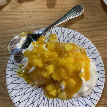 Tsubame Rotating Sushi - Tempura fried mango mochi with whip cream - Sushi Bars Near Me - Vineyard, Utah