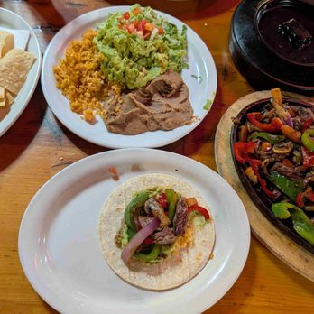 Coffee Pot Restaurant - All these dishes comprise the beef fajitas dish (minus cheese at my request). - Breakfast & Brunch Near Me - Sedona, Arizona Coffee Pot Restaurant - All these dishes comprise the beef fajitas dish (minus cheese at my request). - Breakfast & Brunch Near Me - Sedona, Arizona