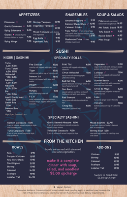 Menu photo 4 Daimon Japanese Restaurant Huntington Beach, CA Menu photo 4 Daimon Japanese Restaurant Huntington Beach, CA